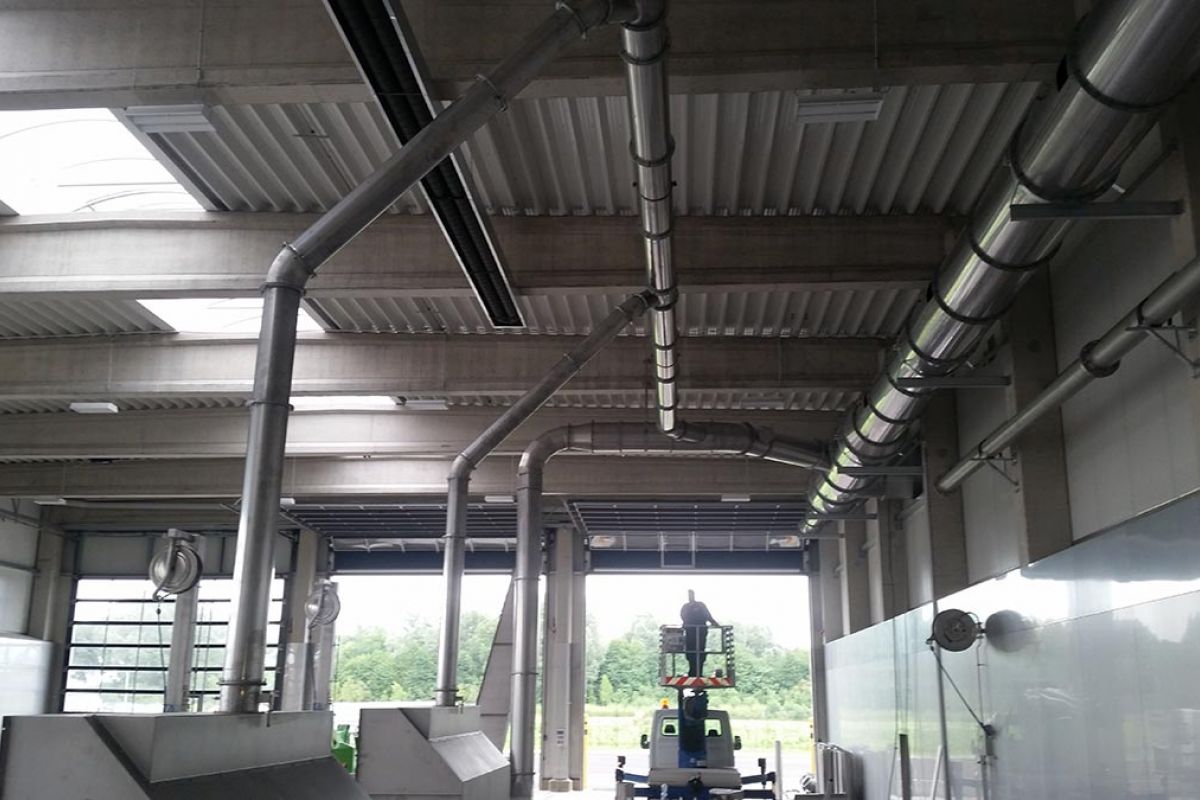 Abluftanlage - Rohrsystem - Hoffmann Metallbau 